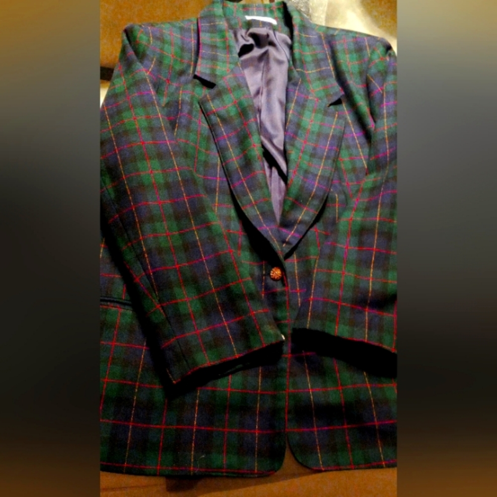 Vintage Alfred Dunner plaid Blazer (3 PICTURES)